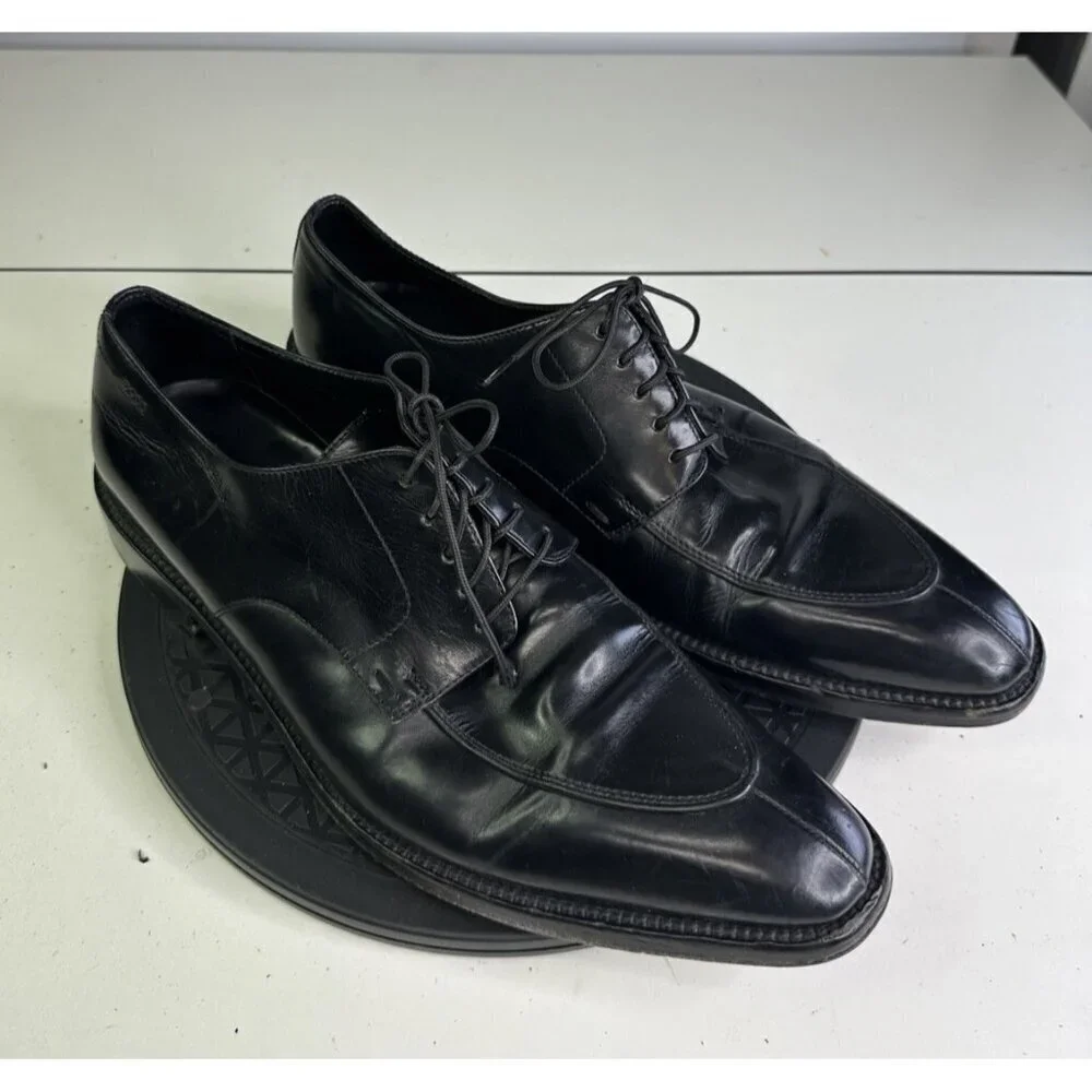 Hugo Boss Black Luxury Leather Derby Lace Up Oxford Dress Shoes Men's Sz 11